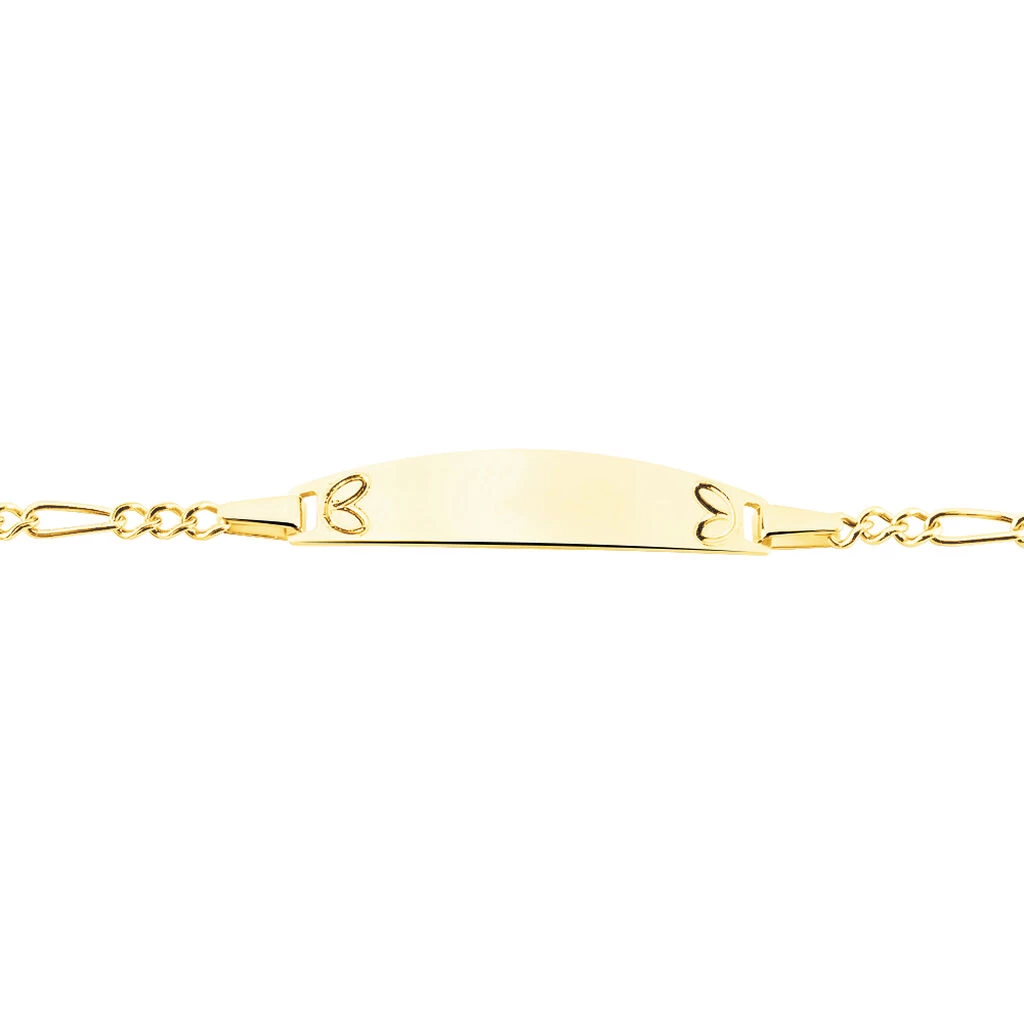 Bracelet Identité Bartolomee Maille Alternee 1/3 3 Or Jaune 4 Bracelet Identité Bartolomee Maille Alternee 1/3 3 Or Jaune – Image 2