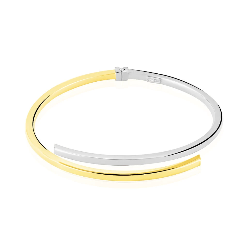Bracelet Jonc Loise 2 Fils Carres Or Bicolore 3 Bracelet Jonc Loise 2 Fils Carres Or Bicolore