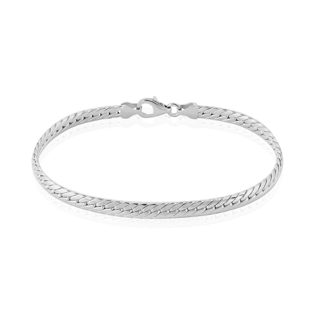 Bracelet Izel Maille Anglaise Or Blanc 3 Bracelet Izel Maille Anglaise Or Blanc