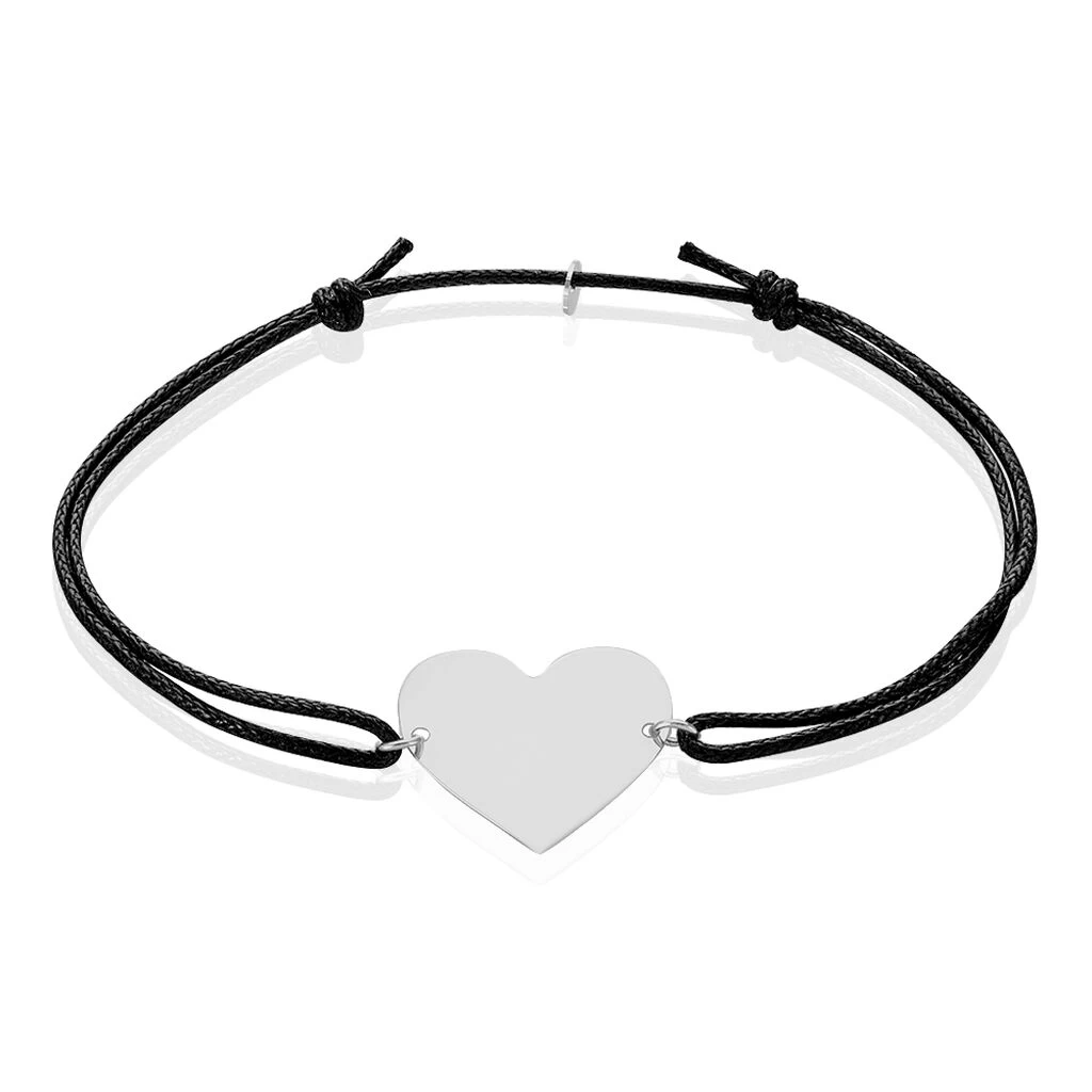 Bracelet Coeur Gravable Or Blanc 3 Bracelet Coeur Gravable Or Blanc
