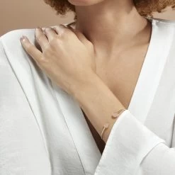 Bracelet Jonc Heida Or Jaune Calcédoine -Bijouterie primée. B3BFJA7002 model0