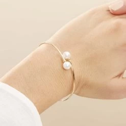 Bracelet Jonc Sammy Or Jaune Perle De Culture -Bijouterie primée. B3BFJU2197 model1