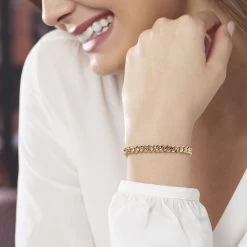Bracelet Iris Maille Gourmette Or Jaune -Bijouterie primée. B3BFJW000M model0