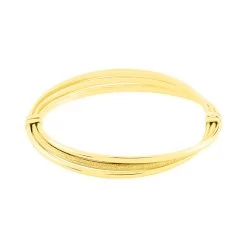 Bracelet Jonc Claudie 3 Fils Entrelaces Or Jaune
