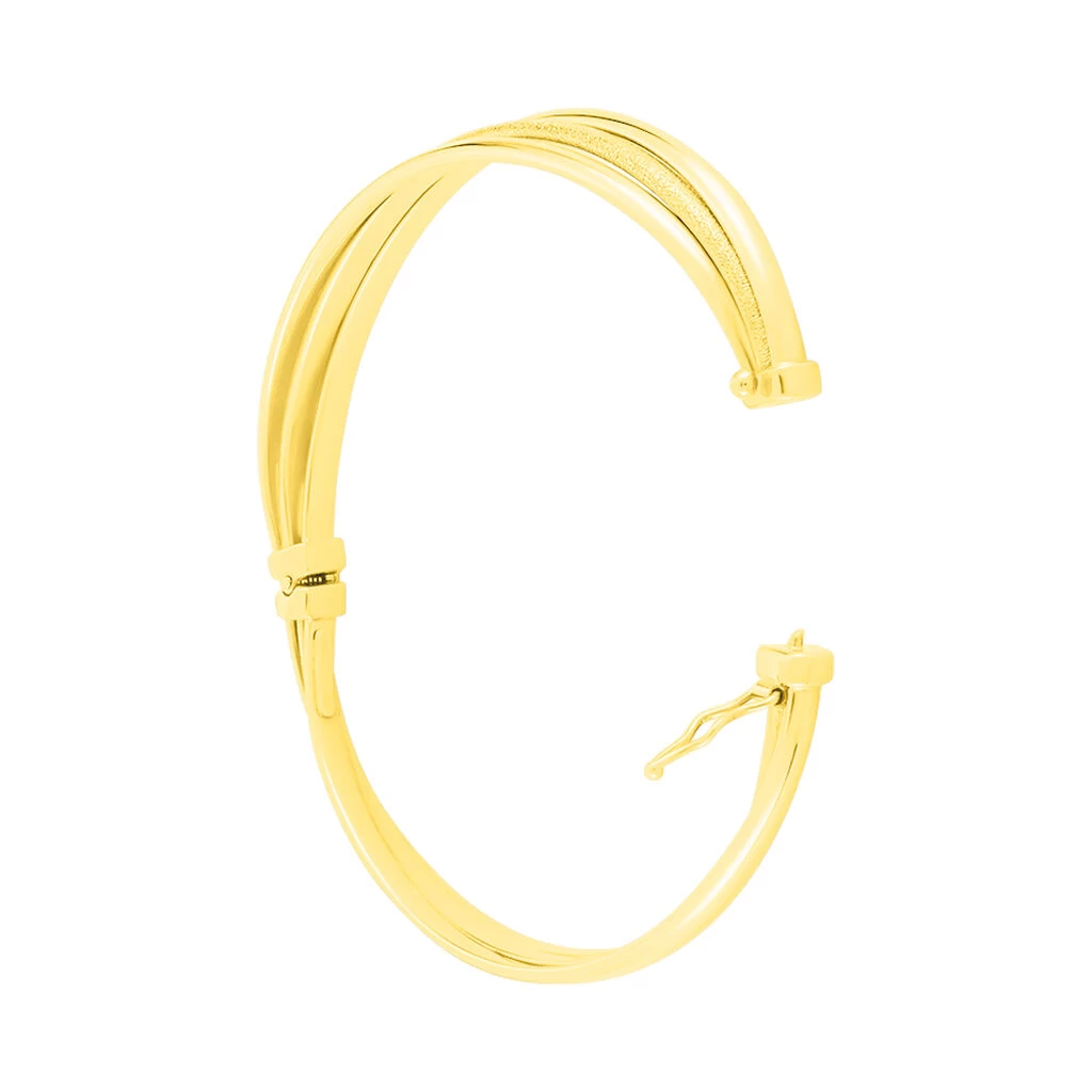 Bracelet Jonc Claudie 3 Fils Entrelaces Or Jaune 4 Bracelet Jonc Claudie 3 Fils Entrelaces Or Jaune – Image 2