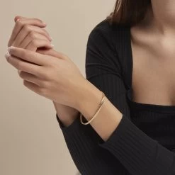 Bracelet America Or Jaune 9 Bracelet America Or Jaune -Bijouterie primée. B3BFJW0481 model0 1