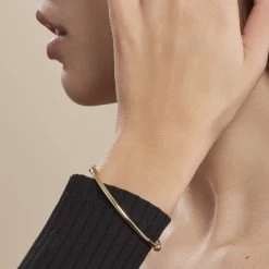 Bracelet Jonc Or Jaune Cynthia -Bijouterie primée. B3BFJW0782 model1