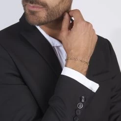 Bracelet Carlo Maille Marine Ronde Or Bicolore -Bijouterie primée. B3BH2W0007 model0