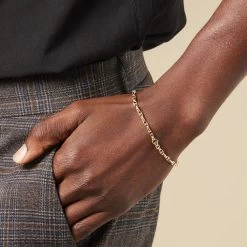 Bracelet Carlo Maille Marine Ronde Or Bicolore -Bijouterie primée. B3BH2W0007 model2