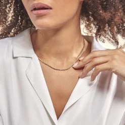 Collier Jerry Maille Corde Et Venitienne Or Bicolore -Bijouterie primée. B3CF2W0345 model0