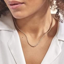 Collier Jerry Maille Corde Et Venitienne Or Bicolore -Bijouterie primée. B3CF2W0345 model1