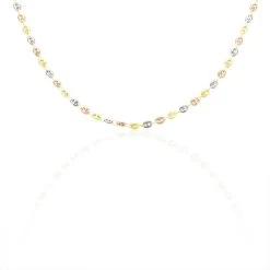 Collier Dami Maille Grain De Cafe Or Tricolore 8 Collier Dami Maille Grain De Cafe Or Tricolore -Bijouterie primée. B3CF3W0320 view1 1