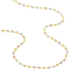 Collier Dami Maille Grain De Cafe Or Tricolore 9 Collier Dami Maille Grain De Cafe Or Tricolore -Bijouterie primée. B3CF3W0320 view2 1
