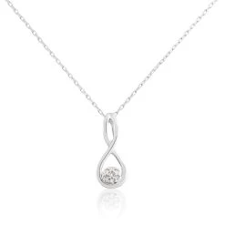 Collier Shaeen Or Blanc Diamant