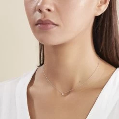 Collier Victoria Or Blanc Diamant -Bijouterie primée. B3CFBDW799 model0