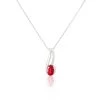 Collier Or Blanc Diamant Rubis