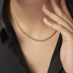 Collier Jerry Danilo Maille Corde Or Jaune -Bijouterie primée. B3CFJW006R model1