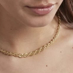 Collier Jerry Danilo Maille Corde Or Jaune -Bijouterie primée. B3CFJW006U model1