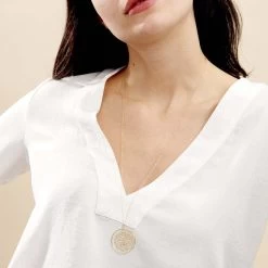 Collier Rosace Or Jaune -Bijouterie primée. B3CFJW0498 model0