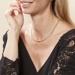 Collier Ritaj Maille Anglaise Or Jaune -Bijouterie primée. B3CFJW0571 model0
