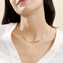 Collier Soumayyah Maille Anglaise Or Jaune -Bijouterie primée. B3CFJW0572 model0