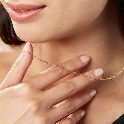 Chaîne Igoa Maille Forçat Diamantee Or Jaune -Bijouterie primée. B3CFJW0701 model1