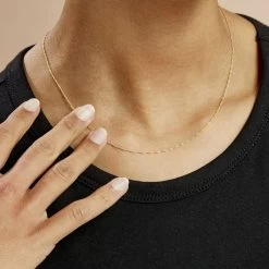 Chaîne Alicianeae Maille Singapour Or Jaune -Bijouterie primée. B3CFJW0836 model1