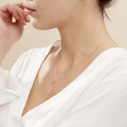 Collier Emilia Or Rose Diamant 9 Collier Emilia Or Rose Diamant -Bijouterie primée. B3CFRDW156 model1