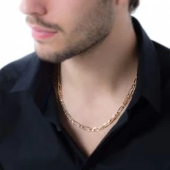 Chaîne Ophelio Maille Alternee 1/1 Or Jaune -Bijouterie primée. B3CHJW0020 model0