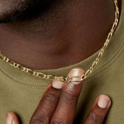 Chaîne Ophelio Maille Alternee 1/1 Or Jaune -Bijouterie primée. B3CHJW0020 model1