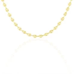 Collier Or Jaune Maille Grain De Café 9 Collier Or Jaune Maille Grain De Café -Bijouterie primée. B3CHJW0134 view1
