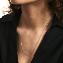 Chaîne Forçat Diamantee Or Blanc -Bijouterie primée. B3CMBW0318 model0