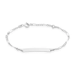 Bracelet Identité Bebe Bartolomee Or Blanc