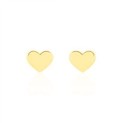 Bijouterie primée. 34 Boucles D'oreilles Puces Aricia Coeur Or Jaune