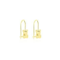 Boucles D'oreilles Pendantes Baptista Ours Or Jaune