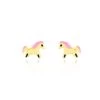 Boucles D'oreilles Puces Heldea Cheval Or Jaune -Bijouterie primée. B3OEJWS001 master