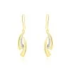 Boucles D'oreilles Pendantes Aube Or Bicolore Diamant -Bijouterie primée. B3OF2DW132 master