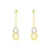 Boucles D'oreilles Pendantes Louisa Or Bicolore