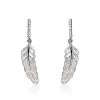 Boucles D'oreilles Puces Or Blanc Diamant -Bijouterie primée. B3OFBDW437 master