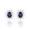 Boucles D'oreilles Puces Vladimir Or Blanc Saphir Et Diamant -Bijouterie primée. B3OFBSB281 master