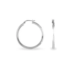 Créoles Ilana Or Blanc -Bijouterie primée. B3OFBW0085 view2