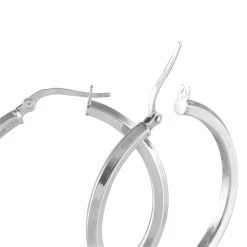 Créoles Ilana Or Blanc -Bijouterie primée. B3OFBW0085 view3