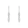 Boucles D'oreilles Pendantes Bartolomea Feuille Or Blanc -Bijouterie primée. B3OFBW0169 master