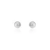 Boucles D'oreilles Puces Fidelia Boule Or Blanc -Bijouterie primée. B3OFBW0232 master