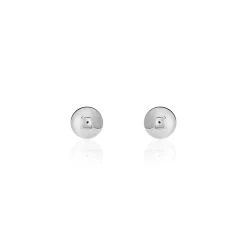 Boucles D'oreilles Puces Fidelia Boule Or Blanc