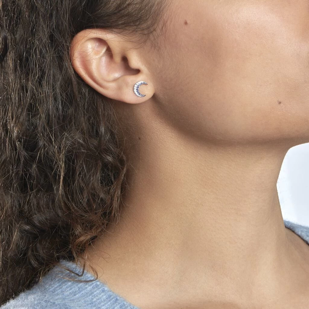 Boucles D'oreilles Dépareillées Bekhta Or Blanc Oxyde De Zirconium 6 Boucles D'oreilles Dépareillées Bekhta Or Blanc Oxyde De Zirconium – Image 4