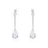 Boucles D'oreilles Pendantes Goutte Or Blanc Oxyde De Zirconium -Bijouterie primée. B3OFBZW021 master