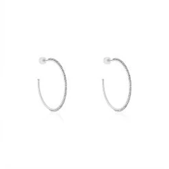 Créoles Tyhana Or Blanc Oxyde