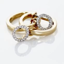 Créoles Or Jaune Gaila Diamants -Bijouterie primée. B3OFJDW667 view2