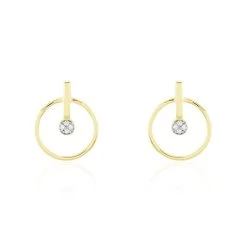Boucles D'oreilles Or Jaune Adrienn Diamants